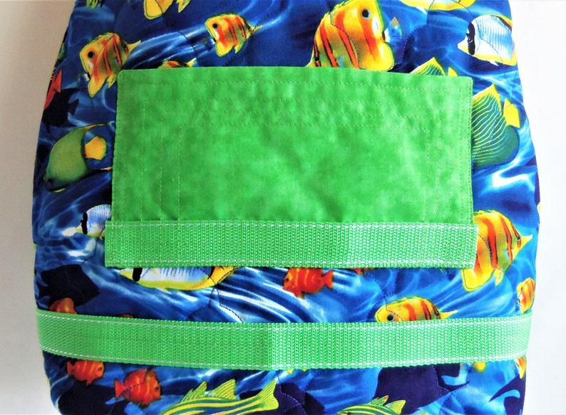 Craft Tote Bag Sea Knitting Tote Quilted Carry All Sewnsewsister Barrel Tote Bag Diaper Bag Quilted Book Bag Fish Tote Bag