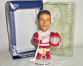 Detroit Red Wings Bobble Head Doll, Dominik Hasek Goalie, Joe Louis Arena, Detroit Michigan, Hockey Town, NHL Memorabilia, Sewnsewsister