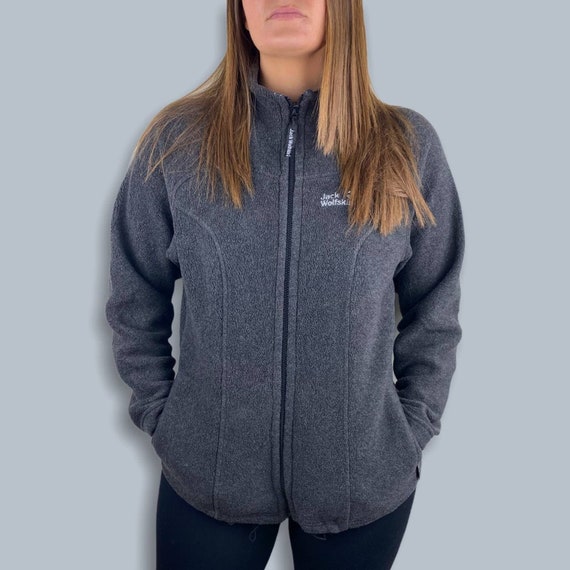 jack wolfskin grey fleece