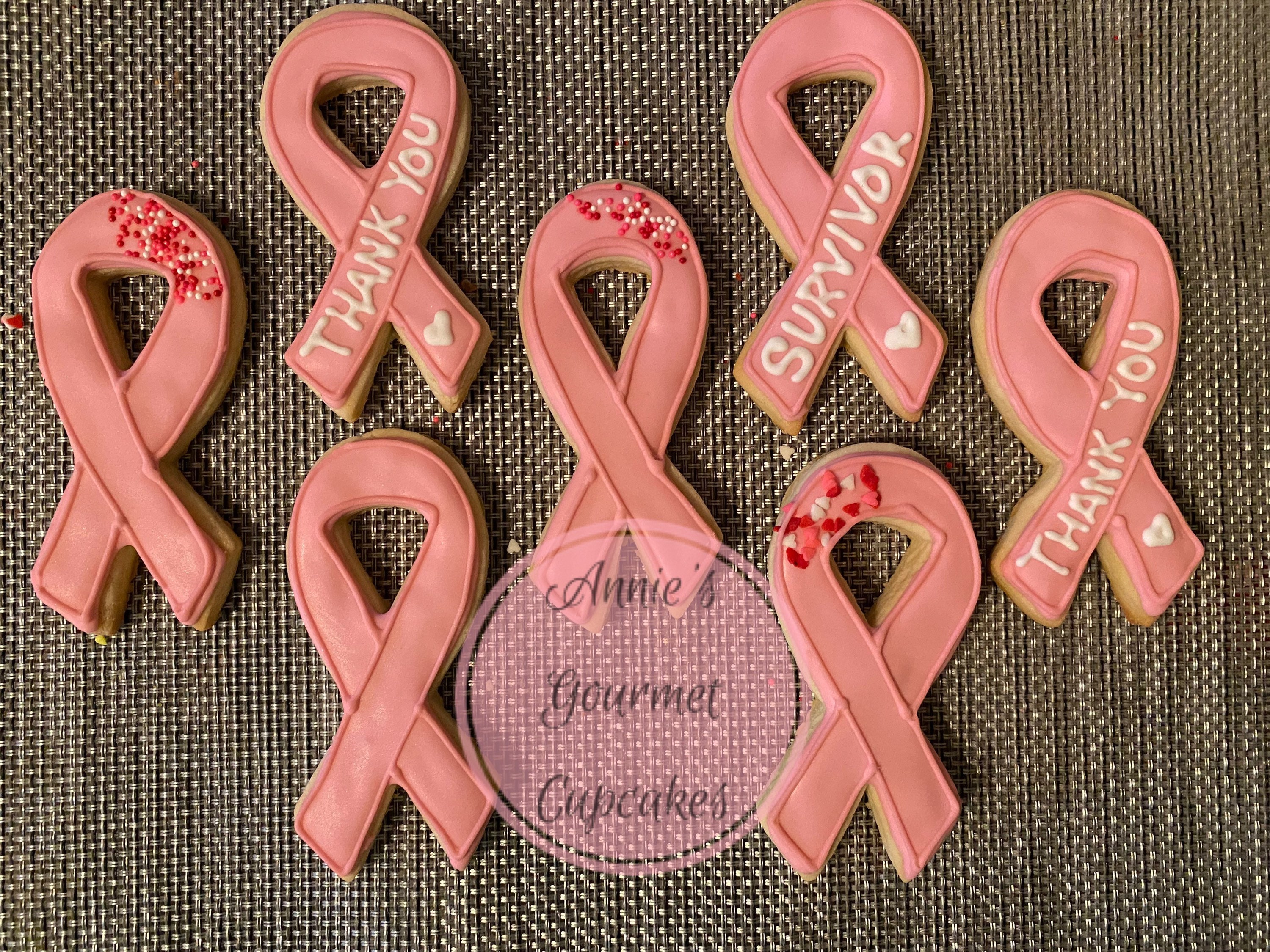 Breast Cancer Awareness October Bra Boobs Ribbon Decorated Sugar