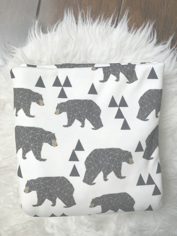 Bear Swaddle Blanket//bear Baby Blanket/baby Swaddle Blanket/ Etsy
