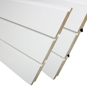 Nickel Gap White Shiplap Boards 9/16 in. x 7 ft.