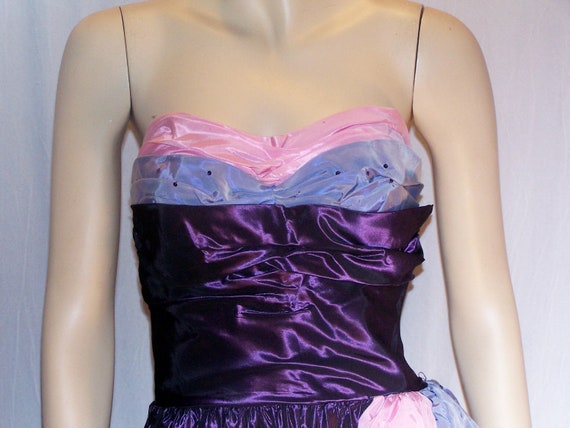 VINTAGE 1940/50s Tri-Color Metallic Purple Blue P… - image 1