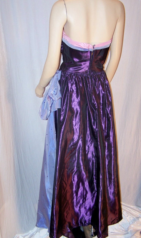 VINTAGE 1940/50s Tri-Color Metallic Purple Blue P… - image 5