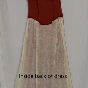 VINTAGE 1930s Burnt Orange SILK VELVET Ruffle Accent Formal Dress image 10