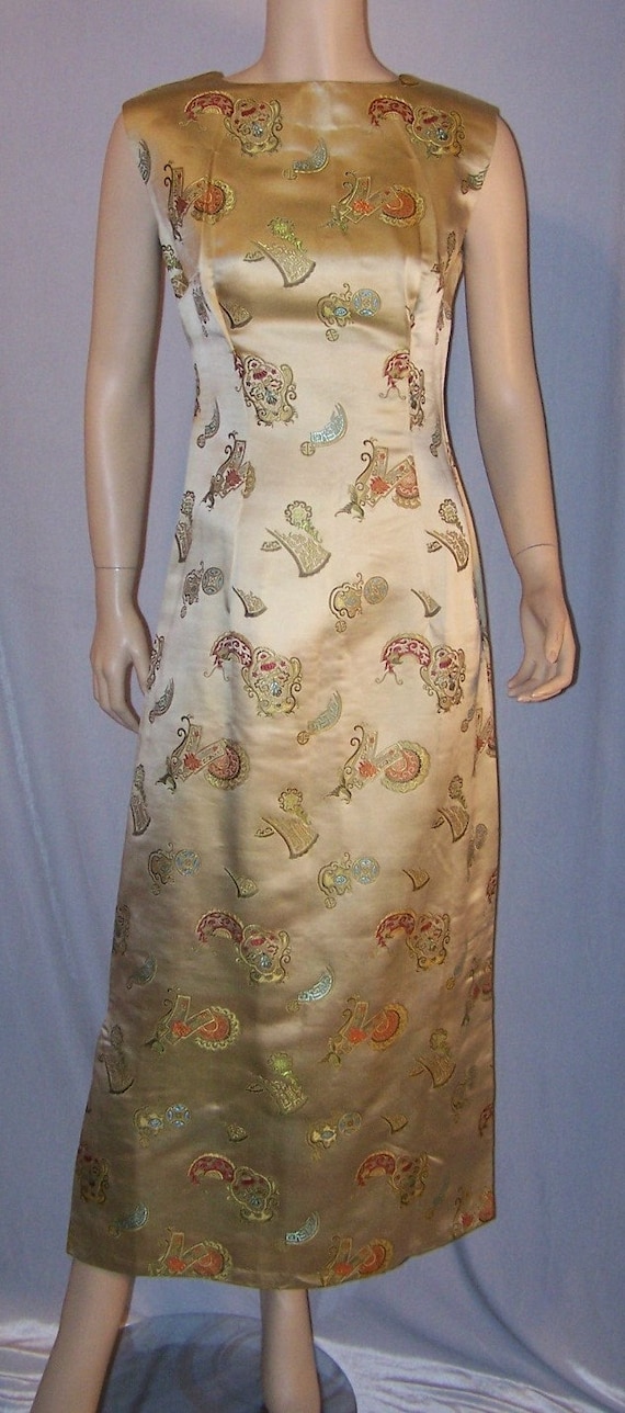 VINTAGE 1940s Cream SILK Brocade DUCHESS Couture … - image 1