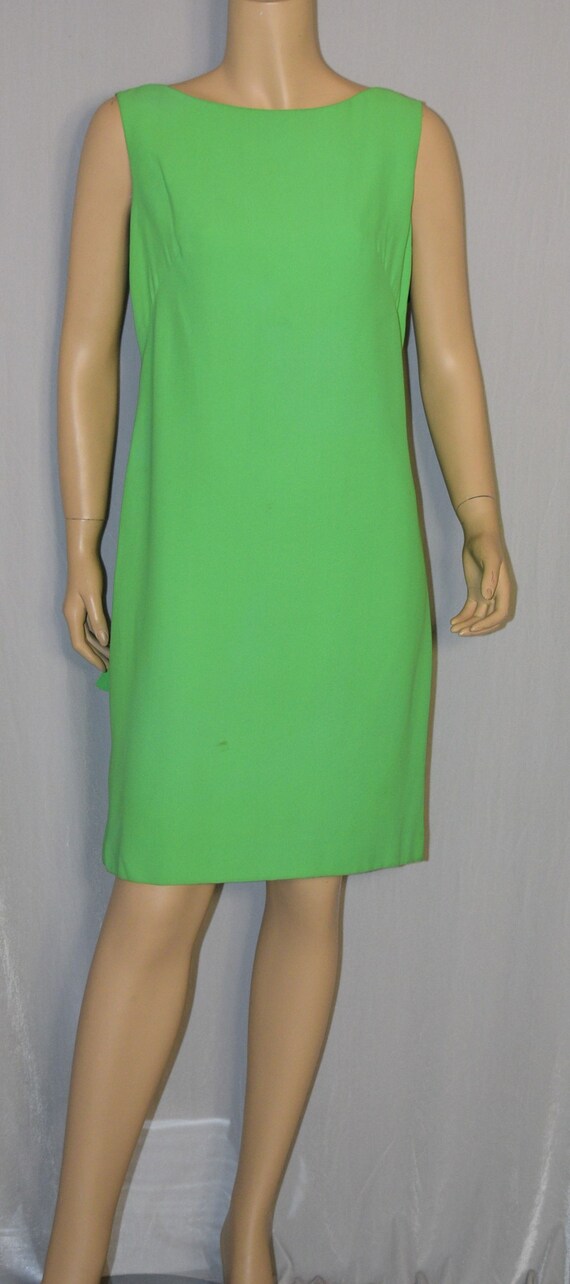 VINTAGE 1950s Lime Green Ruffle Tier CREPE COCKTA… - image 3