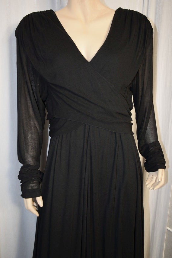 VINTAGE 1970s BERGDORF GOODMAN Black Crepe Criss-cross Layered Dress - Etsy  UK