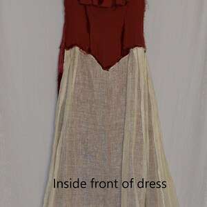 VINTAGE 1930s Burnt Orange SILK VELVET Ruffle Accent Formal Dress image 9