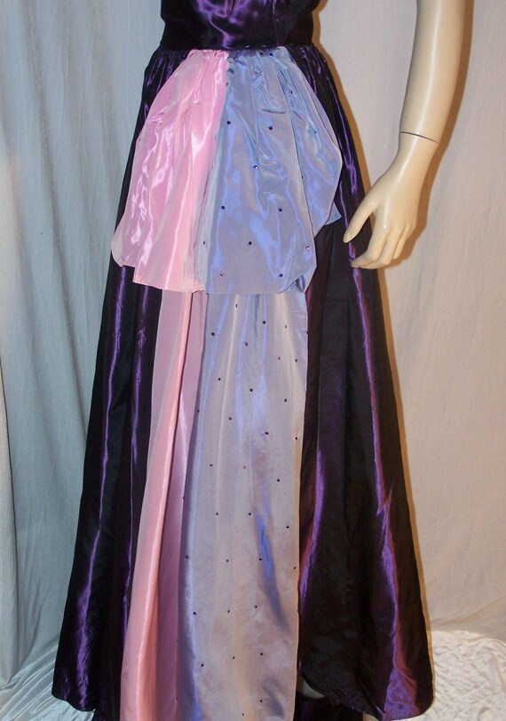 VINTAGE 1940/50s Tri-Color Metallic Purple Blue P… - image 8