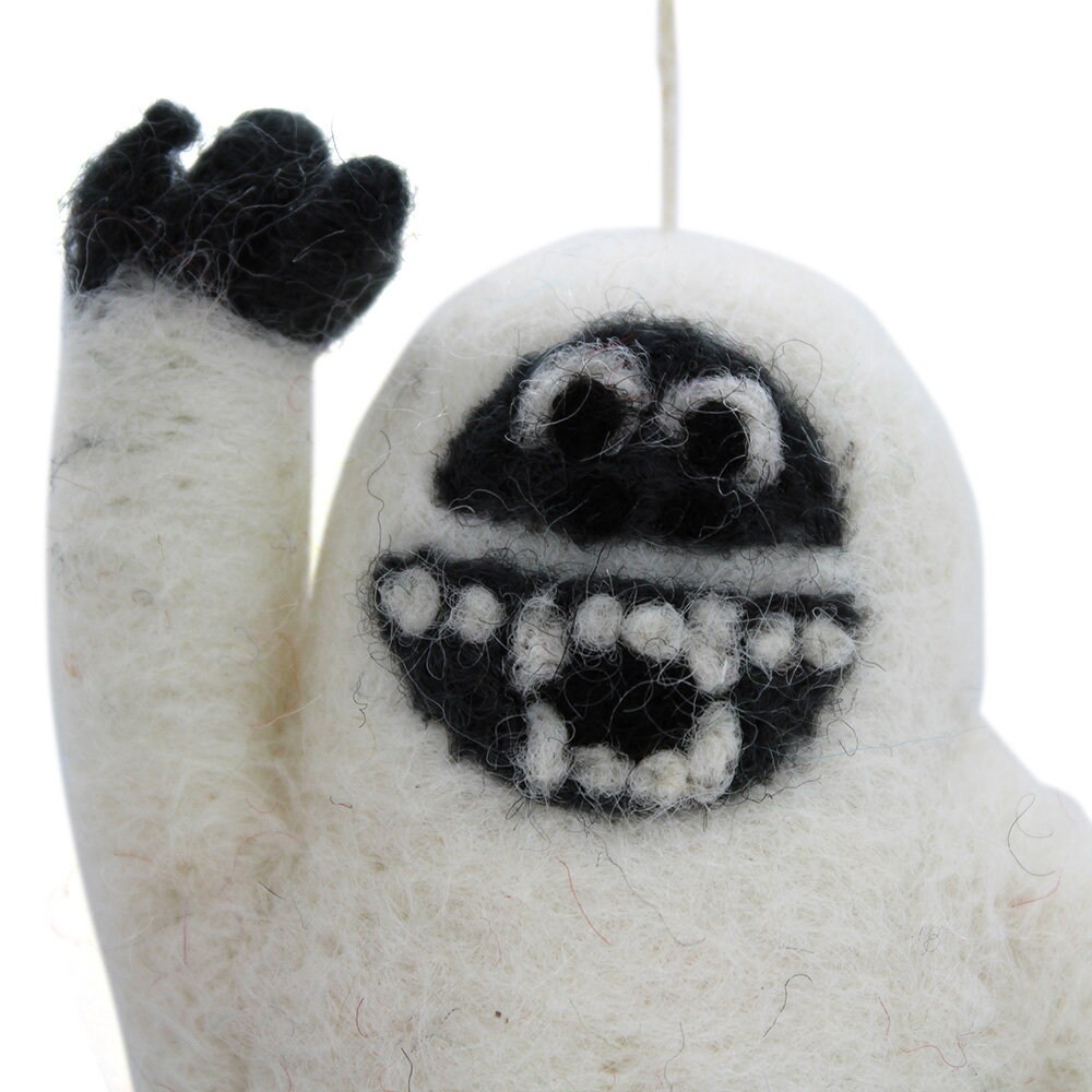 Yeti Abominable Snowman Needle Felted Wool Christmas Etsy UK