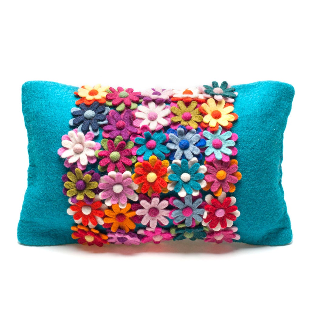 Bliss Cushion Needle Felted Cushion Handmade Wool Home Etsy