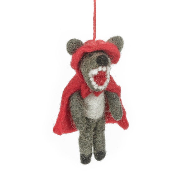 Big Bad Wolf - Little Red Riding Hood - 3 Little Pigs - Fairytale - Handmade - Hanging Decoration - Needle Felt - Sustainable - Eco-friendly