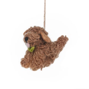 Handmade Felt Cassie the Cockapoo Dog Hanging Decoration Handmade Felt Cassie the Cockapoo Dog Hanging Decoration