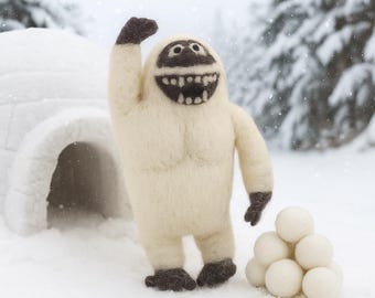 イエティ - 雪男 - ニードルフェルト - ウール - クリスマス