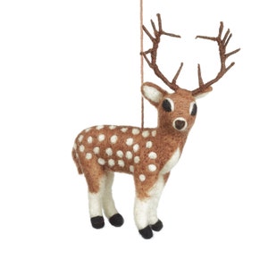 Stag - Woodland - Christmas Decoration - Hanging Decoration - Eco - Biodegradable - Hanging Decoration - Felt - Fair trade