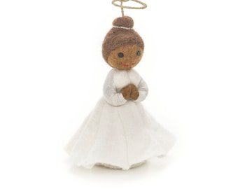 Black Christmas Angel Topper - Felt - Fairtrade - Handmade - Christmas Decoration - Angel - Tree Topper
