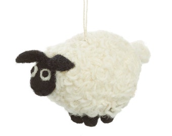 Hanging Black Sheep - Sheep hanging - Sheep decoration - Needle felt - Hanging decoration - Felt - Sustainable - Eco friendly