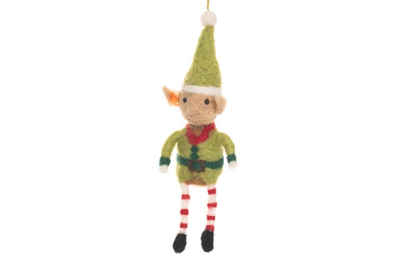 Handmade Needle Felt Christmas Tree Topper - Elf Handmade Needle Felt Christmas Tree Topper - Elf
