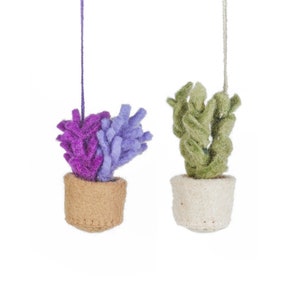 Pot o' Flowers Lavendel & Eukalyptus - Hängende Dekoration- Handgemacht - Nadelgefilzt - Nachhaltig - Umweltfreundlich - Plastikfrei