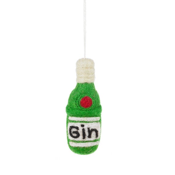 Handmade Needle Felt Bottle of Gin Handmade Needle Felt Bottle of Gin