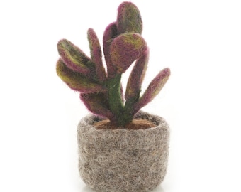 Ficus Elastica Plant - Felt Plant - Standing Decoration - Handmade - Plant - Cactus - Succulent - Fair trade - Fake Plant - Plastic Free