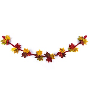 Herbstliche Girlande - Filz Girlande - Filz Dekoration - Herbstlaub - Fair Trade - Thanksgiving Dekoration - Halloween - Handmade - Eco