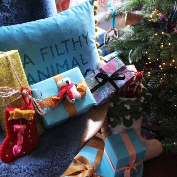 Merry Christmas Filthy Animal Bear Blanket Merry Christmas Filthy Animal Bear Blanket