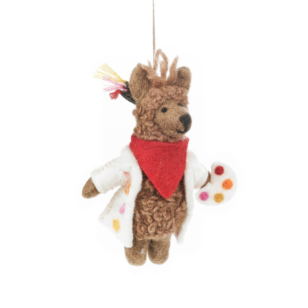 Artist Alpaca - Painting - Needle Felt - Felt Animal - Sustainable - Eco-friendly - Artist - Prints - Hobbies