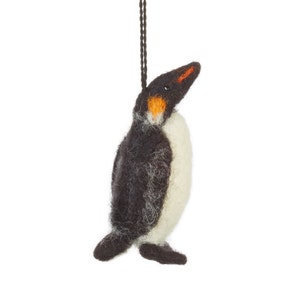 Emperor Penguin - Hanging Decoration - Sustainable - Eco friendly - Plastic free - Christmas decoration - Biodegradable - Needle Felt