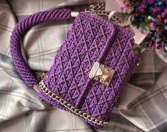 Crochet Pattern Women Bag, Pattern Bag Crochet Shoulder Bag Purse Woman Bag Summer Bag