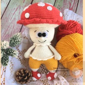 Mushroom Doll Crochet Pattern, Amigurumi Mushroom Jack, Mushroom Friends, Crochet PATTERN Mushroom, Mushroom Guy Crochet Pattern