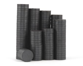 Magneti a disco in ferrite 16 mm x 3 mm C8 per realizzare magneti da frigorifero