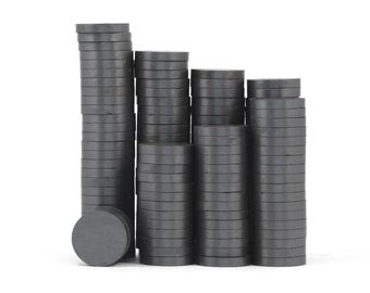 Magneti a disco in ferrite 18 mm x 3 mm C8 per realizzare magneti da frigorifero