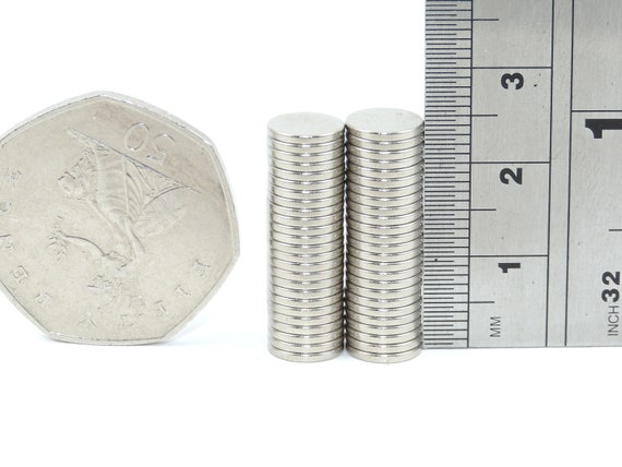 20 Stück Extra starke Neodym Magnete 8 x 1 mm Scheiben runde 8mm x 1mm