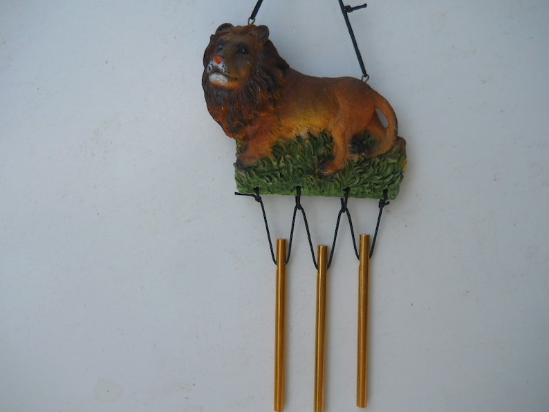 L U00f6we Von Hand Bemalt Klangspiel Windspiel Garten Dekor Home