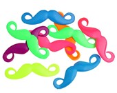 30 Mixed Neon Moustache Connector Findings Lot 086