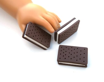 Ice Cream Sandwich - Handmade Gourmet Doll Food For Your American Girl Doll