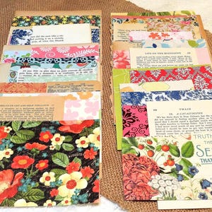 50 Piece Vintage Paper Pack Vintage Book Pages with a Large Variety of Cardstock Prints Junk Journal Crafts Supplies Scrapbooking Decoupage