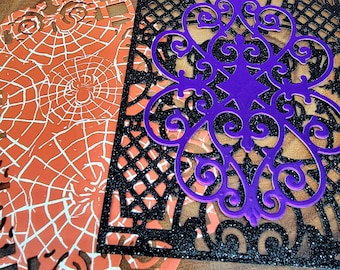 Marcos de fondo con capas troqueladas de Halloween de 3 piezas