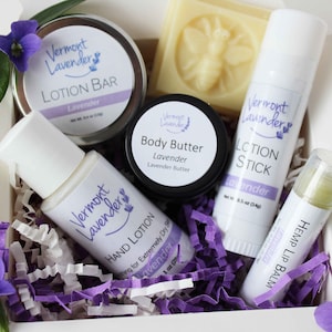 Body Care Gift For Her, Hand Body Foot Cream Set, Dry Skin Care Lavender Gift Box, Peppermint, Mother&#39;s Day, Essentials For Mom, Birthday