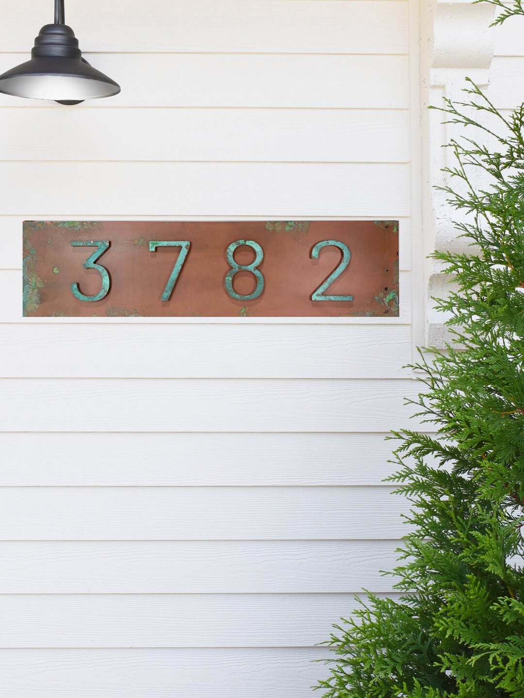 Crestmoor Copper House Numbers, Modern House Numbers Sign, Steel