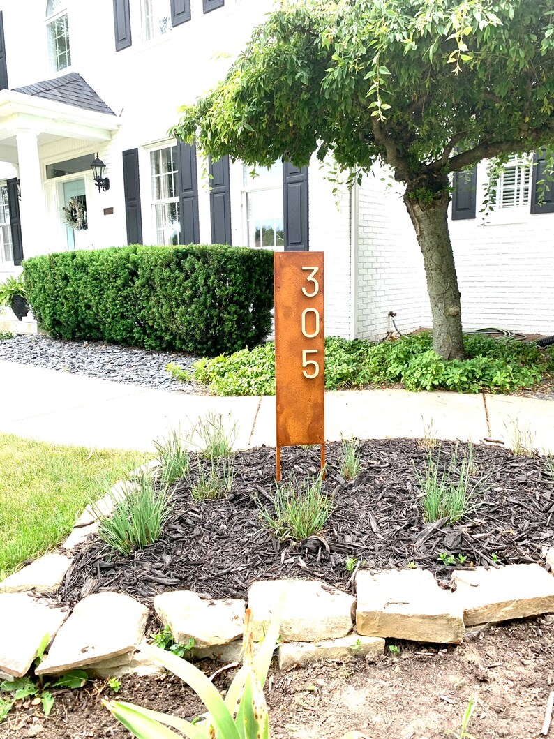 Humboldt Rust House Numbers House Numbers Sign Steel Address Etsy
