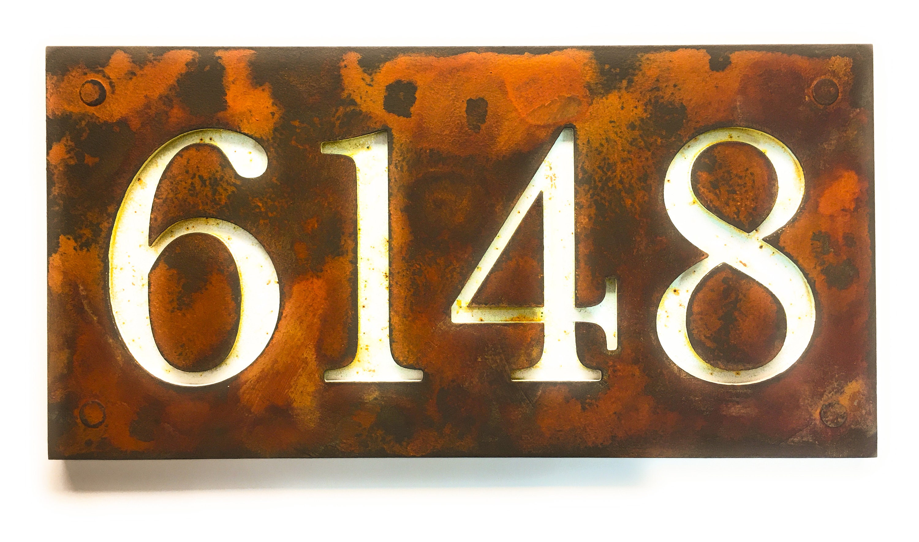 Modern House Numbers Bronze Patinahouse Numbers Sign Address Etsy