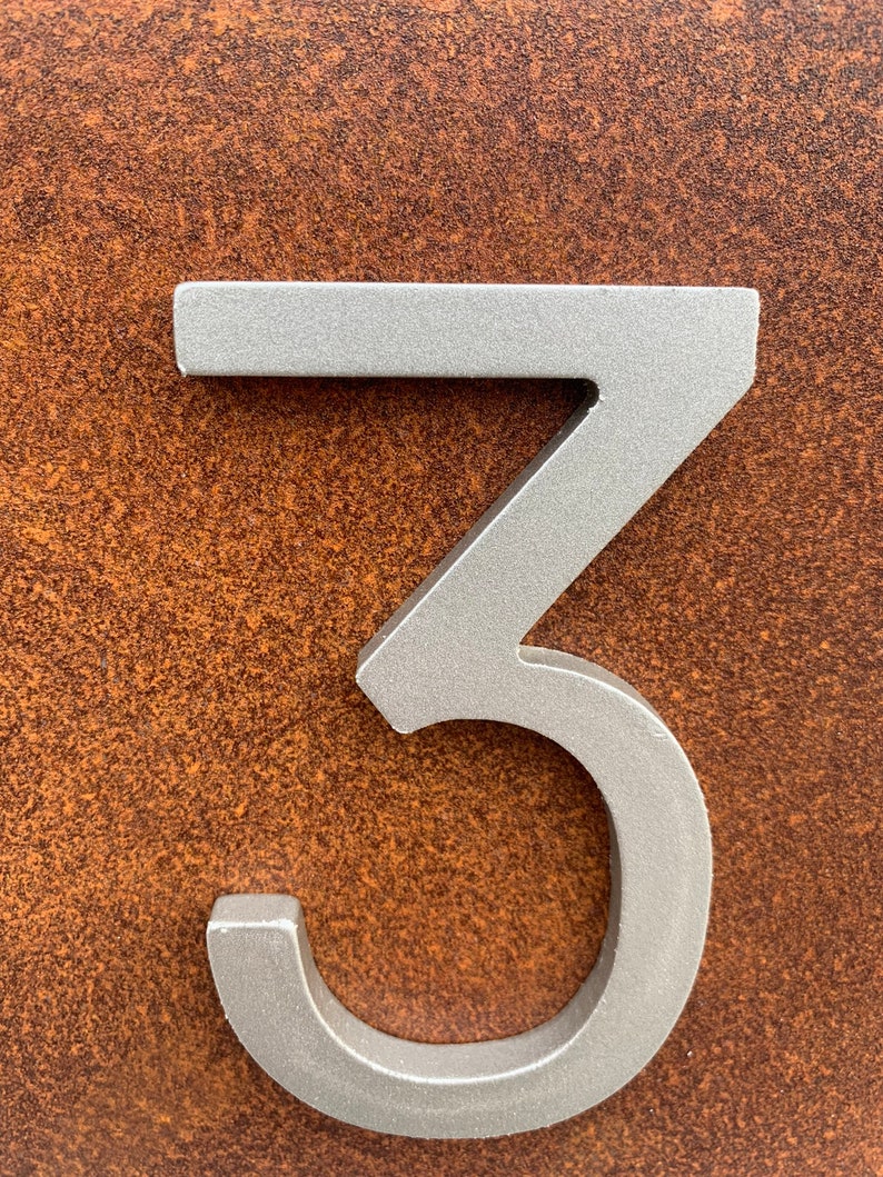 Lodo Rust House Numbers Modern House Numbers Sign Steel Etsy