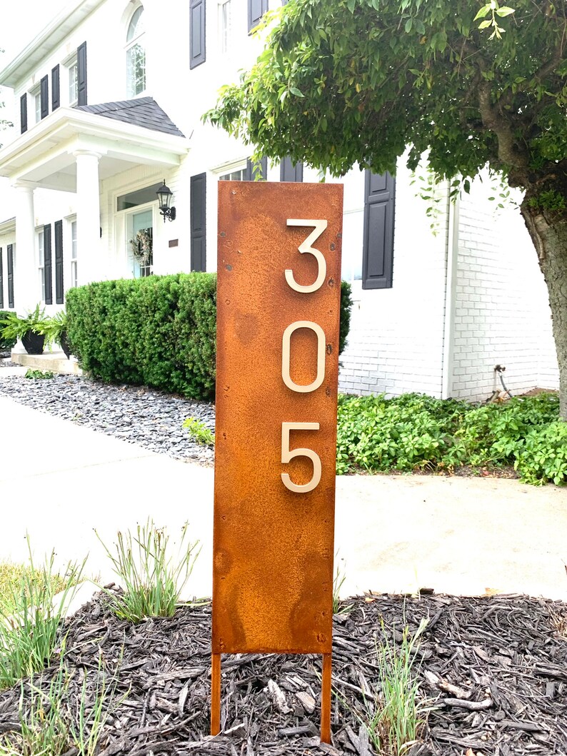 Humboldt Rust House Numbers House Numbers Sign Steel Address Etsy