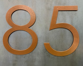 Metal House Numbers Copper, Individual Address Numbers,Address Sign,Apartment Numbers,House Address Numbers. 2 Sizes.8 Colors.Free Shipping!