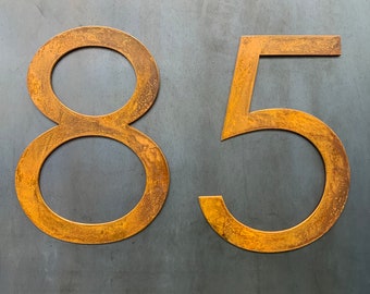 Metal House Numbers Rust, Individual Address Numbers,Address Sign, Apartment Numbers,House Address Numbers. 2 Sizes. 8 Colors.Free Shipping!