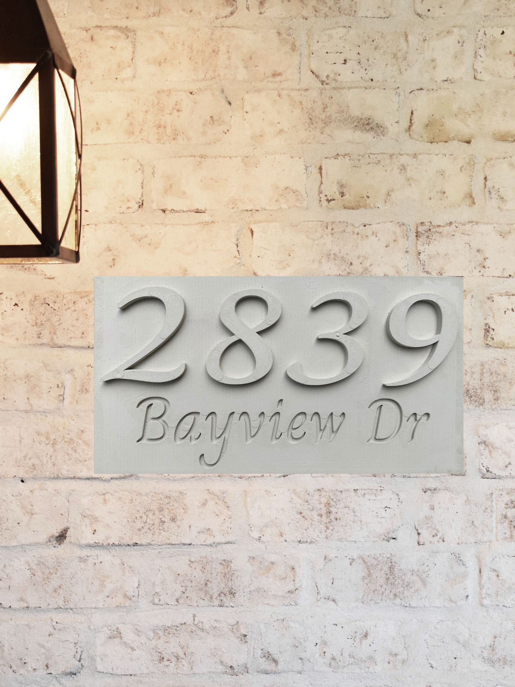 Modern Concrete House Numbers Street Name.address Etsy