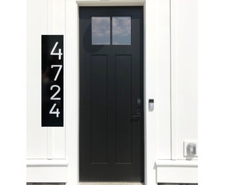 Crestmoor Modern House Numbers, Modern House Numbers Sign, Steel Address Plaque, Custom house Address, Housewarming Gift, Black/White sign.